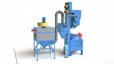 Дробемётная установка с поворотным столом SPK D S - rev1