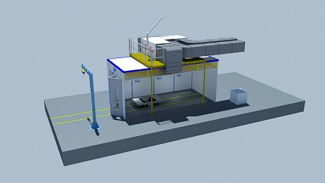 Окрасочно-сушильная камера тупикового типа SPK-8.4.3 для металлоконструкций