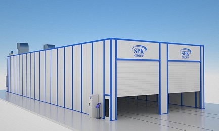 Сушильная камера тупикового типа SPK-35.12.6 для тяжелого грузоподъемного оборудования 