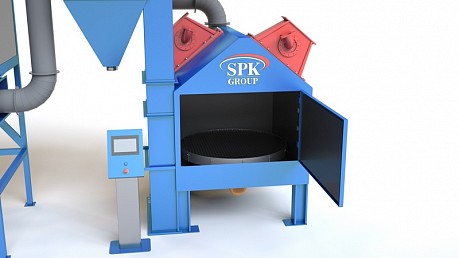 Дробемётная установка с поворотным столом SPK D S - rev1