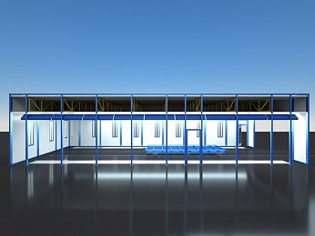 Окрасочно-сушильная камера тупикового типа SPK 17.6.3 для металлоконструкций