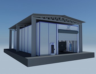 Камера проверки герметичности автомобилей в сборе методом дождевания SPK-R 16.5.5 уличного исполнения 