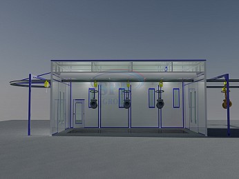 Линия окраски и сушки проходного типа SPK-28.5.3 с грузонесущим конвейером Линия окраски и сушки проходного типа SPK-28.5.3 с грузонесущим конвейером
