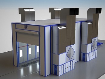 Окрасочно-сушильная камера проходного типа SPK-16.7.6 