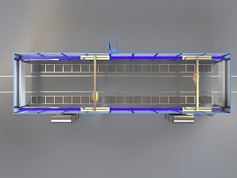 Окрасочно-сушильная камера проходного типа SPK-30.5.6 для нефтегазовой промышленности