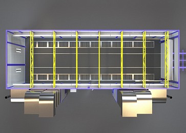 Тупиковая покрасочно-сушильная камера для автобусов SPK-T 15.5.6