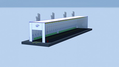 Окрасочно-сушильная камера тупикового типа SPK-56.7.7 