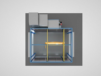 Проходная покрасочно-сушильная камера для деталей уборочной техники SPK-5.3.3 
