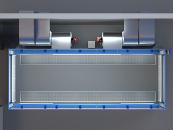 Окрасочно-сушильная камера проходного типа внутреннего исполнения SPK-13/5/4