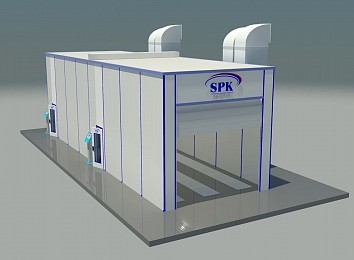 Проходная окрасочно-сушильная камера для автомобиля  SPK-16.5.4