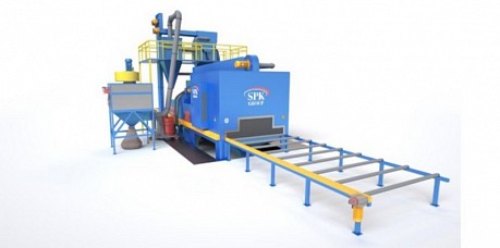 Дробеметная установка проходного типа с рольгангом для очистки металлопроката SPK D 20.6.11-R 