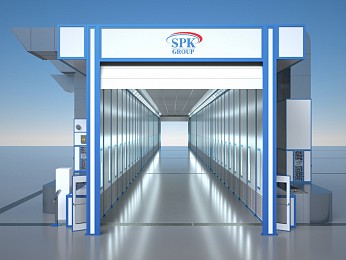 Окрасочно-сушильная камера проходного типа SPK-67.6.6 для окраски лопастей ветрогенераторов