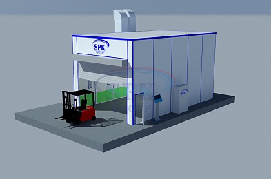 Окрасочно-сушильная камера тупикового типа SPK-10.6.5 для металлоконструкций Окрасочно-сушильная камера тупикового типа SPK-10.6.5 для металлоконструкций
