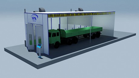 Окрасочно - сушильная камера тупикового типа SPK-15.6.5 