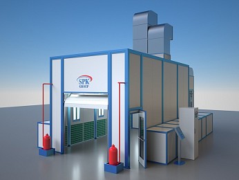 Окрасочно-сушильная камера тупикового типа SPK-7.4.3 