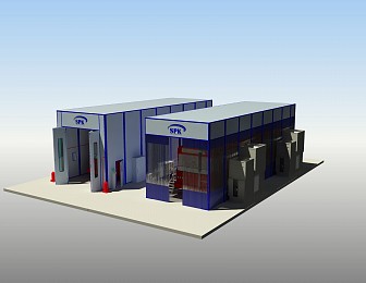Комплекс подготовки и окраски кузовов троллейбусов и автобусов тупикового типа