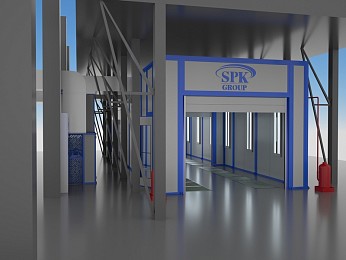 Окрасочно-сушильная камера проходного типа SPK-15.4.3 