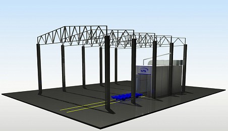 Окрасочно-сушильная камера тупикового типа SPK-10.4.5 