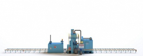 Дробеметная установка проходного типа с рольгангом для очистки металлопроката SPK D 20.6.11-R 