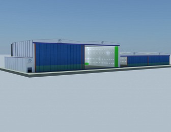 Уличный комплекс подготовки поверхности и окраски тупикового типа 4* SPK-58.50