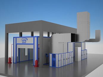 Окрасочно-сушильная камера проходного типа SPK-15.4.3 