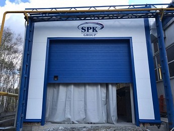 Уличная дробеструйная камера с навесом SPK-24.6.5