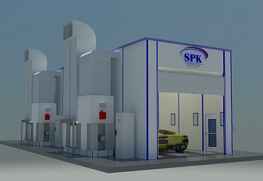 Проходная окрасочно-сушильная камера для автомобиля  SPK-16.5.4