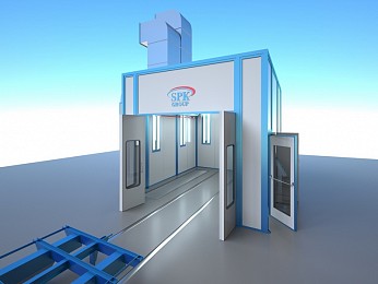 Окрасочно-сушильная камера проходного типа SPK-4.5х4.5х3 