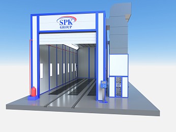 Окрасочно-сушильная камера проходного типа SPK-15.5.5 для деталей