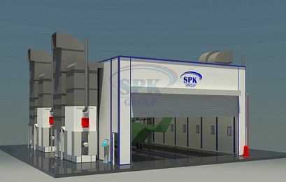 Покрасочно-сушильная камера для вертолетов SPK-17.11.6 Покрасочно-сушильная камера для вертолетов SPK-17.11.6