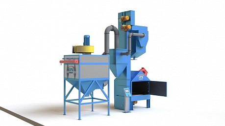 Дробемётная установка с поворотным столом SPK D S - rev1