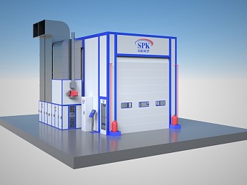 Окрасочно-сушильная камера тупикового типа SPK-10.5.5 