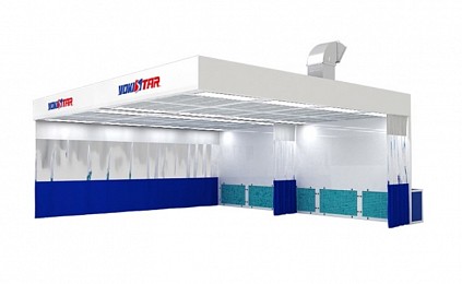 Сдвоенный пост подготовки к покраске с боковой вытяжкой 6.7.3