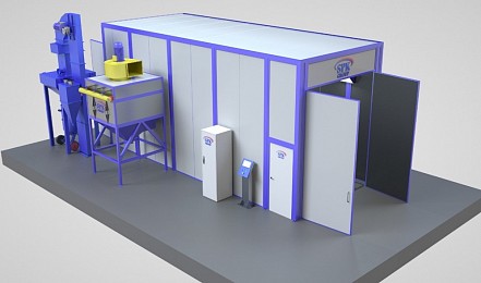 Тупиковая дробеструйная камера SPK-15.5.5