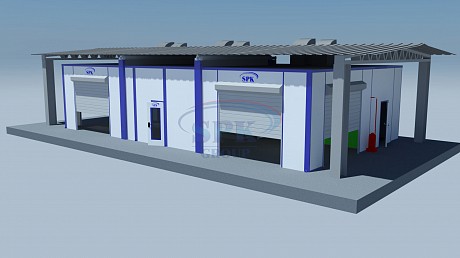Комплекс подготовки и окраски поверхности проходного типа SPK-24.4.4 для вагонов метрополитена