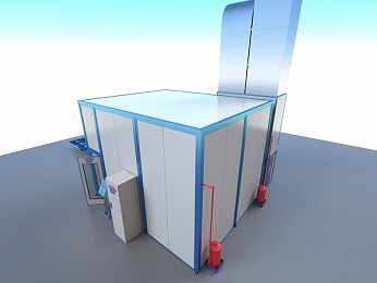 Окрасочно-сушильная камера проходного типа SPK-4.5х4.5х3 