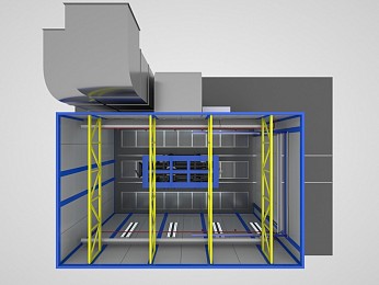 Окрасочно - сушильная камера тупикового типа SPK-8.5.4 