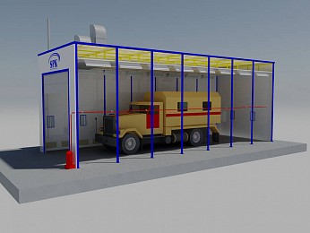 Окрасочно - сушильная камера тупикового типа SPK-15.6.6 