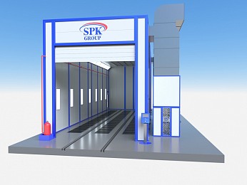 Окрасочно-сушильная камера проходного типа SPK-15.5.5 для деталей