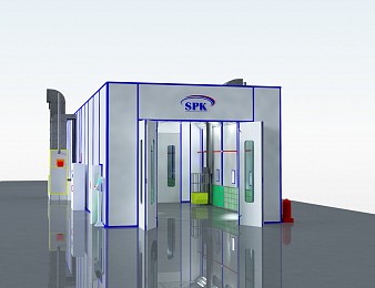 Окрасочно-сушильный комплекс проходного типа SPK-30.6.4 