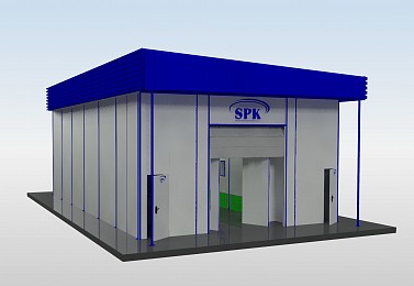 Окрасочно-сушильная камера тупикового типа уличного исполнения