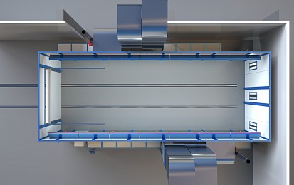 Окрасочно-сушильная камера тупикового типа для полуприцепов SPK-13.5.5 