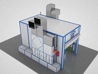 Окрасочно-сушильная камера проходного типа SPK-9.5.5 для металлоконструкций Окрасочно-сушильная камера проходного типа SPK-9.5.5 для металлоконструкций