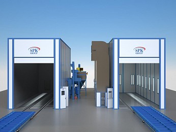 Покрасочно-сушильная камера в составе комплекса SPK-15.6.5 Покрасочно-сушильная камера в составе комплекса SPK-15.6.5