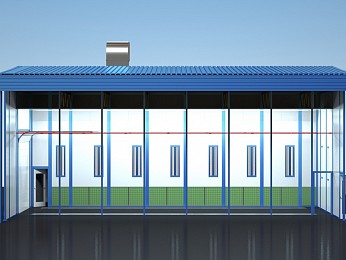Окрасочно-сушильная камера тупикового типа уличного исполнения SPK-15.5.5